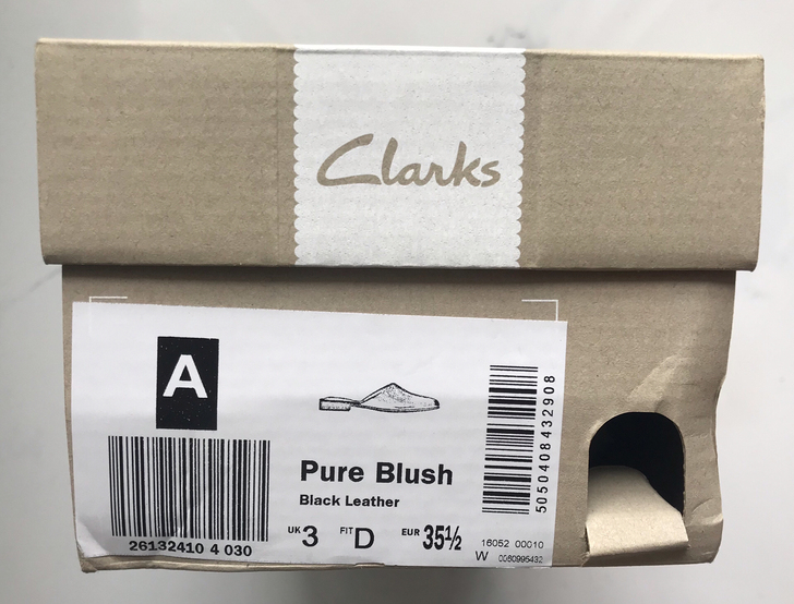 Clarks黑色时尚皮拖35.5码正品正品正品商