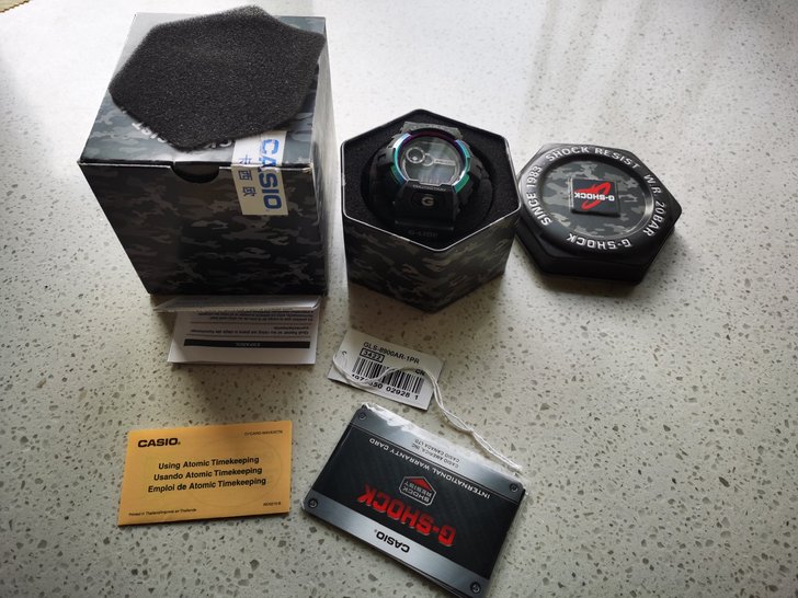 出99新闲置GSHOCK8900彩虹圈，说明书不在了，别